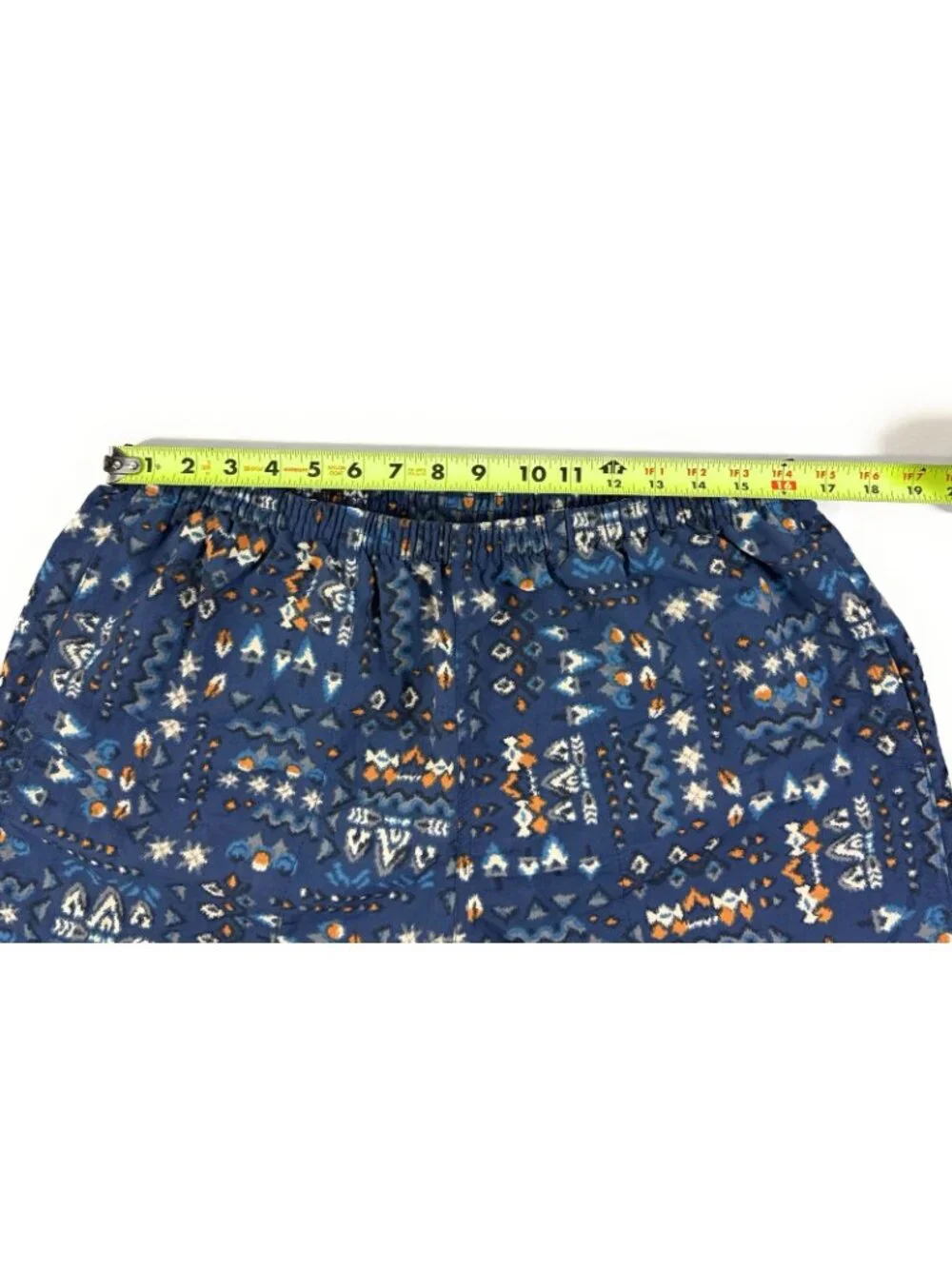 Patagonia Mens Baggies Shorts Size Large Swim Trunks Blue Aztec Print
